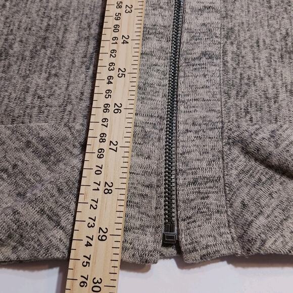 LOGO Lori Goldstein Lightweight Sweater Women 1X Full Zip Gray Heather EUC - Picture 10 of 10
